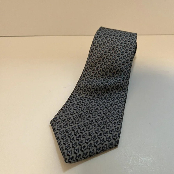 Christian Dior All Silk Blue Subtle Pattern Tie Woven in Italy - Picture 1 of 3